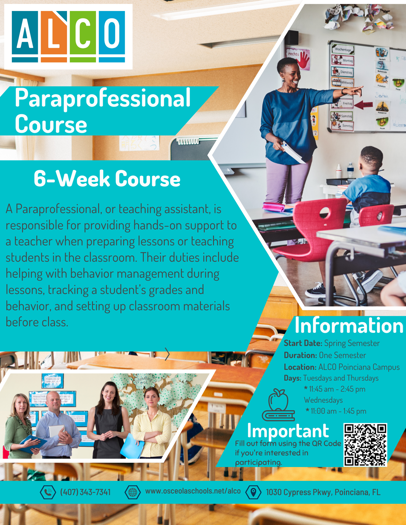  Paraprofessional course offered at ALCO Poinciana